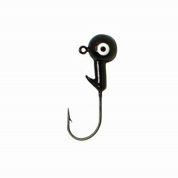 Sales Best Price Eagle Claw Head Jigs 1/4 oz W/Eyes - Black good